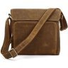 Красивая сумка-мессенджер винтажного стиля из натуральной коричневой кожи VINTAGE STYLE (14077) - 1