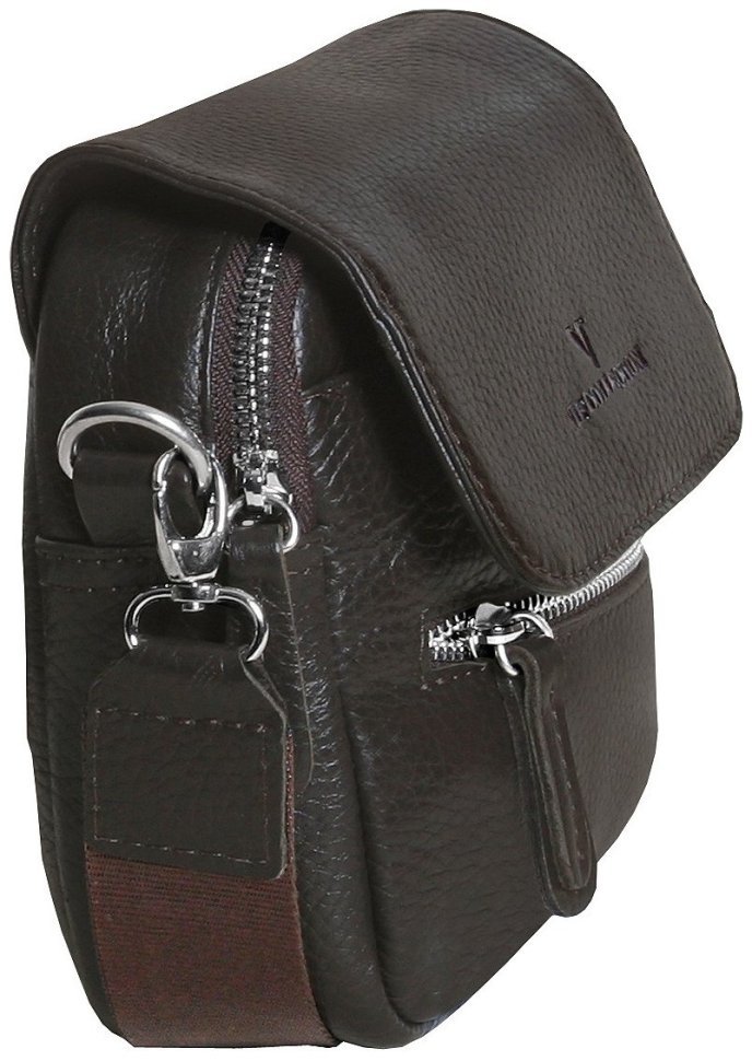 Мужская сумка планшет из кожи флотар коричневого цвета Vip Collection 102374 фото №3 Мужская сумка планшет из кожи флотар коричневого цвета Vip Collection 102374 modnotak фото №3