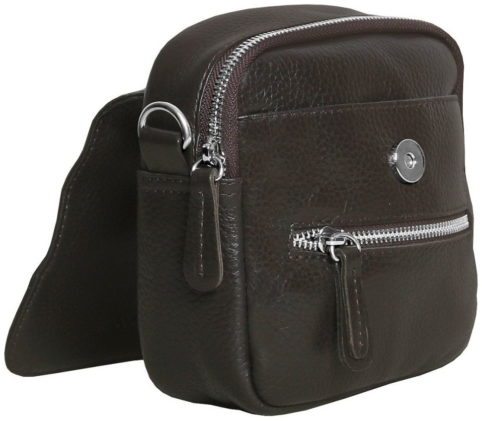 Мужская сумка планшет из кожи флотар коричневого цвета Vip Collection 102374 фото №5 Мужская сумка планшет из кожи флотар коричневого цвета Vip Collection 102374 modnotak фото №5