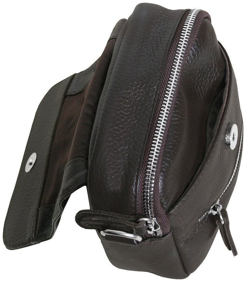 Мужская сумка планшет из кожи флотар коричневого цвета Vip Collection 102374 фото №6 Мужская сумка планшет из кожи флотар коричневого цвета Vip Collection 102374 modnotak фото №6