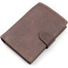 Чоловіче портмоне з натуральної коричневої шкіри з блоком під карти і документи Vintage (14404) - 1