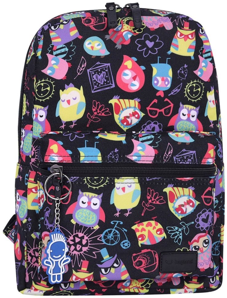 Кольоровий шкільний рюкзак для дівчаток із текстилю на одне відділення Bagland (52874)
