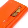 Місткий жіночий гаманець із натуральної зернистої шкіри оранжевого кольору CANPELLINI (2421710) - 5