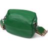 Зелена сумка жіноча через плече з натуральної шкіри флотар Vintage (2422124) - 2