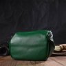 Зелена сумка жіноча через плече з натуральної шкіри флотар Vintage (2422124) - 7