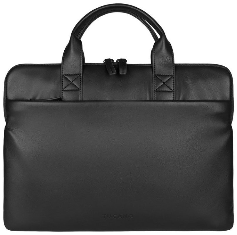 Стильная сумка для ноутбука до 14" из нейлона черного цвета Tucano Isotta через плечо 103574 modnotak фото №1