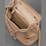 Шкіряний жіночий рюкзак ручної роботи в світло-бежевому кольорі BlankNote Олсен (12833) - 3