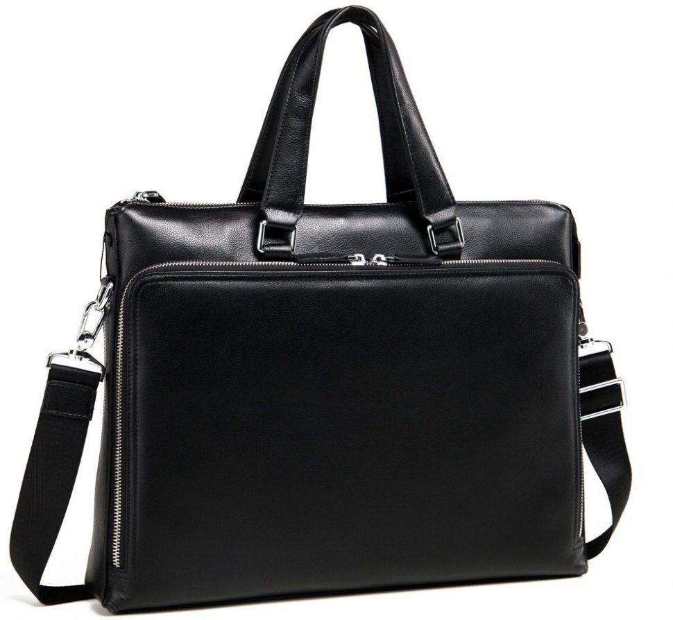 Деловая мужская кожаная сумка-портфель для документов Tiding Bag (15821)