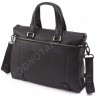Кожаная деловая мужская сумка под формат документов А4 размера H.T Leather (10345) - 7