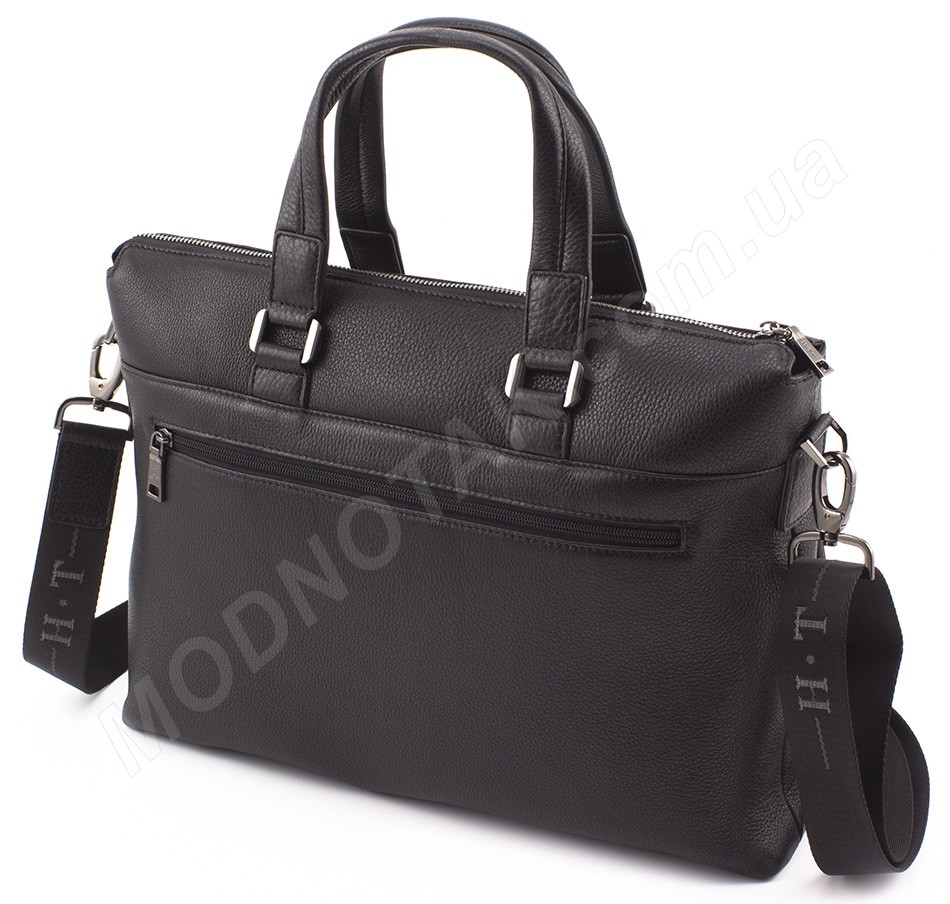Кожаная деловая мужская сумка под формат документов А4 размера H.T Leather (10345)
