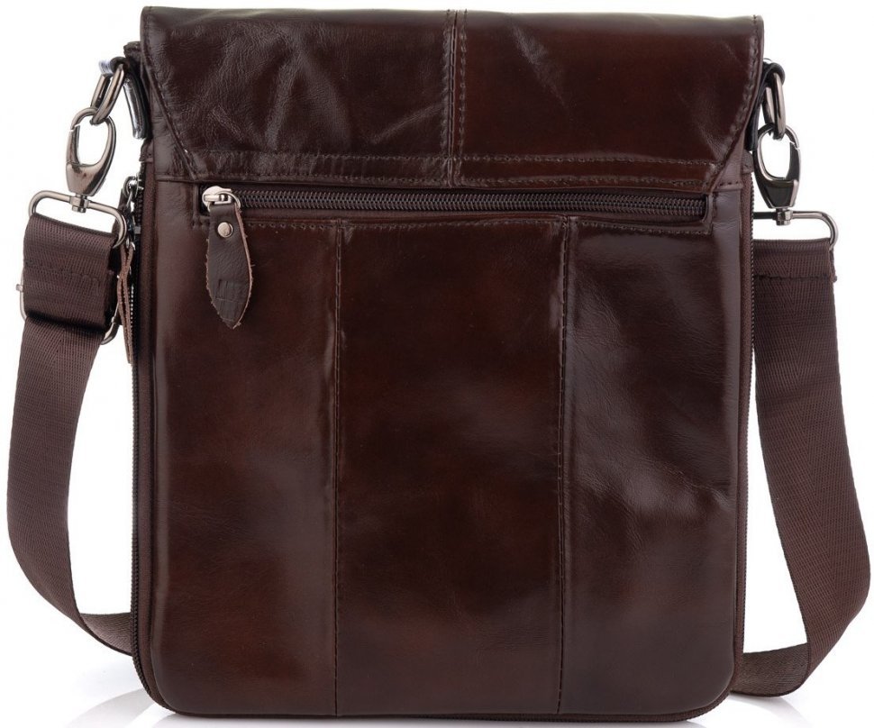 Невелика чоловіча сумка на плече з натуральної шкіри гладкого типу Bexhill (21560)