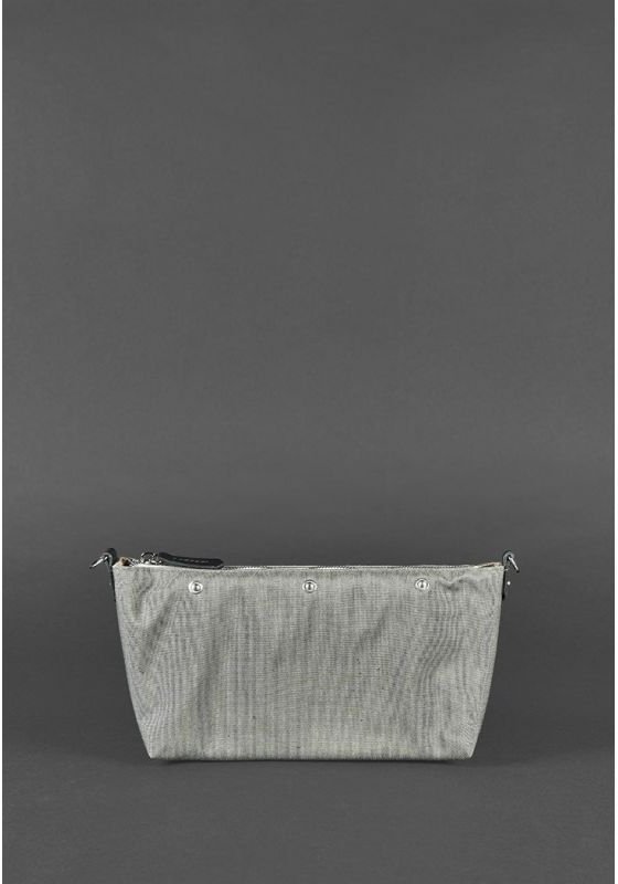Плетеная женская сумка черного цвета BlankNote Пазл S (12747)