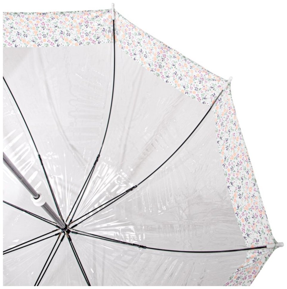 Женский зонт-трость Fulton Birdcage-2 Wedding Floral Border (механика, прозрачный с цветочным принтом) 94074 фото №9 Женский зонт-трость Fulton Birdcage-2 Wedding Floral Border (механика, прозрачный с цветочным принтом) 94074 modnotak фото №9