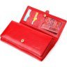 Женский кошелек большого размера из натуральной кожи красного цвета Tony Bellucci (2421957) - 3