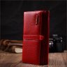 Женский кошелек большого размера из натуральной кожи красного цвета Tony Bellucci (2421957) - 7