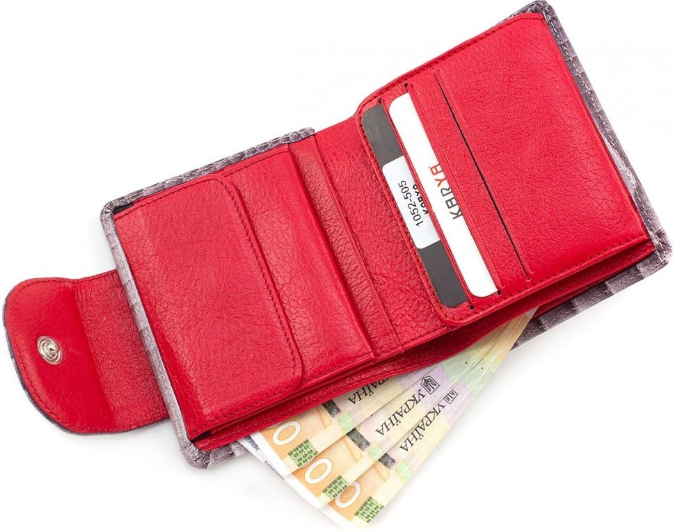 Фірмовий гаманець з натуральної шкіри з тисненням KARYA (1052-505)
