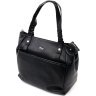 Чорна сумка жіноча середнього розміру з натуральної шкіри з ручками KARYA (2420860) - 1
