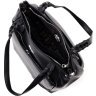 Чорна сумка жіноча середнього розміру з натуральної шкіри з ручками KARYA (2420860) - 5