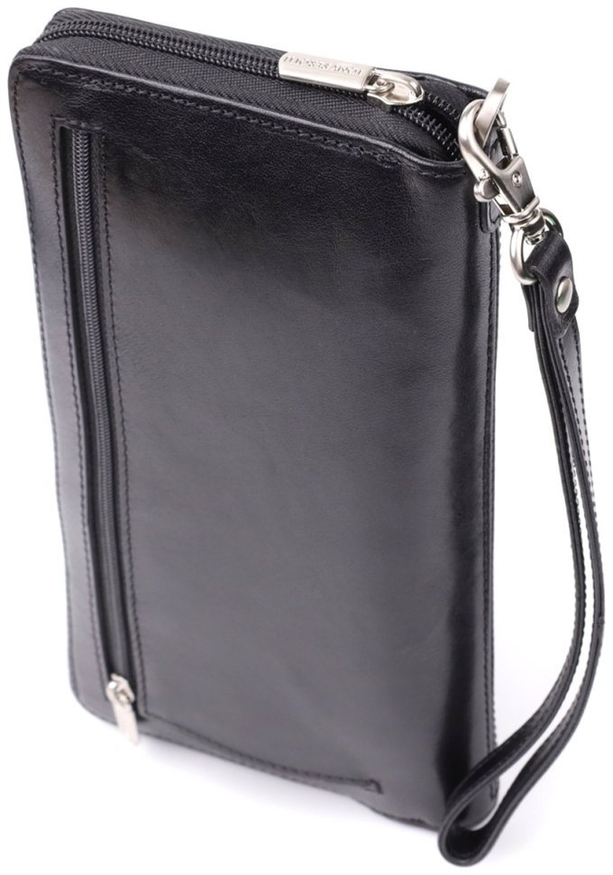 Черная женская сумка среднего размера из натуральной кожи с ручками KARYA (2420860) modnotak фото №12