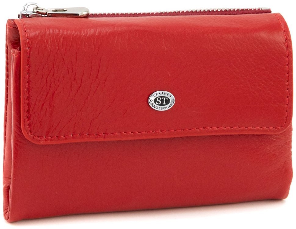 Кожаное женское портмоне ST Leather 94574 Красного цвета modnotak фото №1