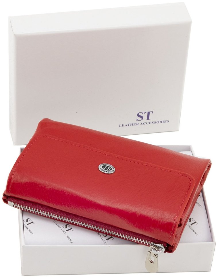 Кожаное женское портмоне ST Leather 94574 Красного цвета modnotak фото №10