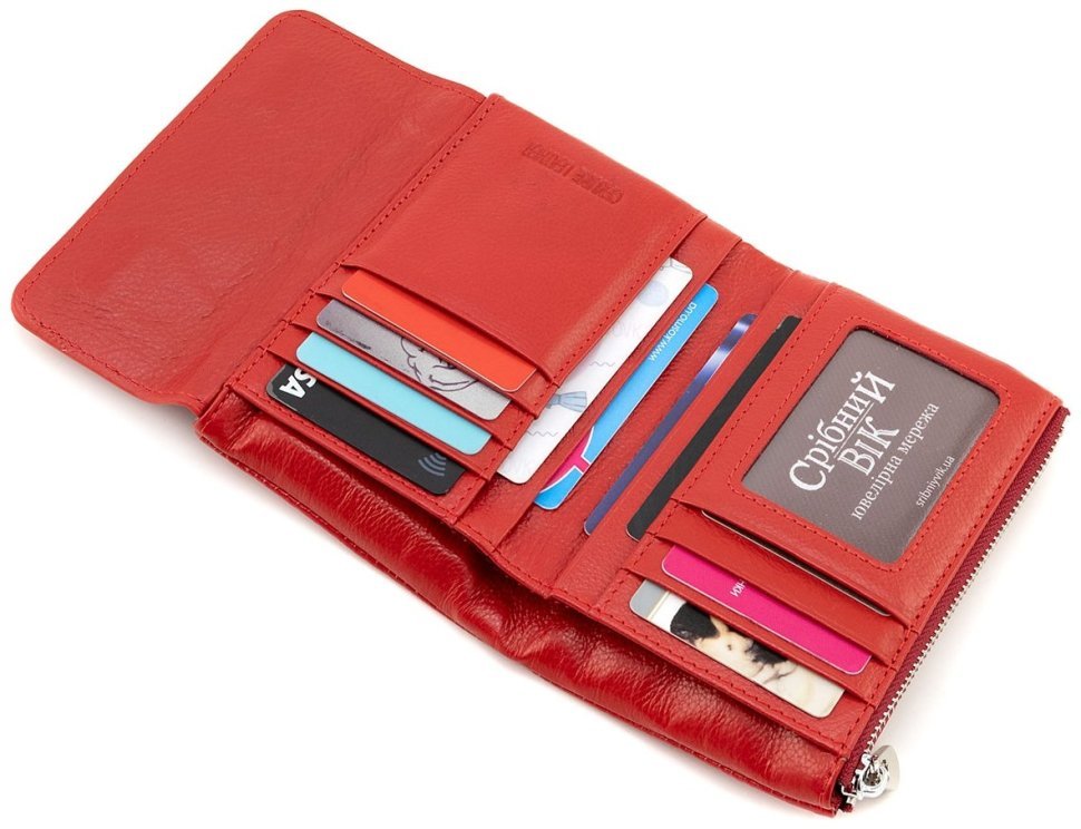Кожаное женское портмоне ST Leather 94574 Красного цвета modnotak фото №6
