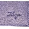Синій гаманець подвійного складання з натуральної шкіри на кнопці KARYA (2421060) - 3