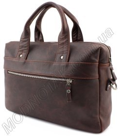 Кожаная винтажная сумка для ноутбука с ручками (11300)