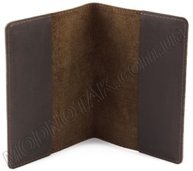 Кожаная обложка коричневого цвета с картой ST Leather (17760)