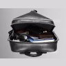 Кожаный рюкзак черного цвета с гладкой поверхностью Tiding Bag (21244) - 3