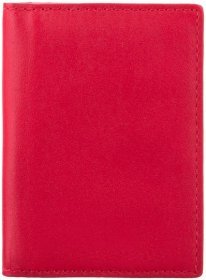 Женская компактная кожаная визитница яркого красного цвета Visconti (21983)