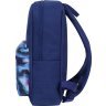 Удобный текстильный рюкзак для города в синем цвете с принтом Bagland (55574) - 2