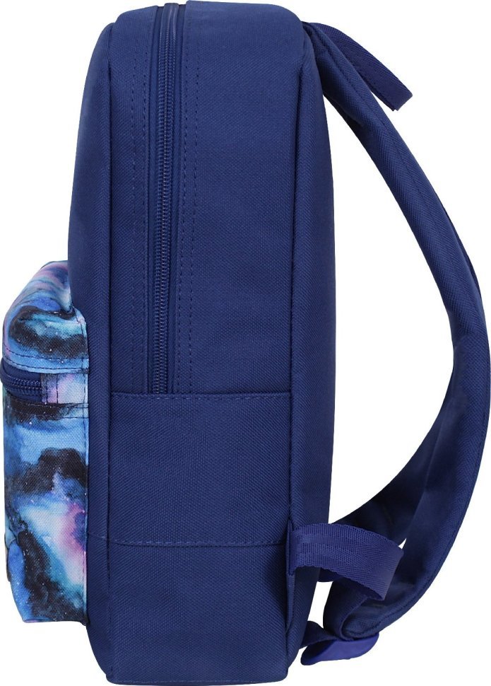 Удобный текстильный рюкзак для города в синем цвете с принтом Bagland (55574)