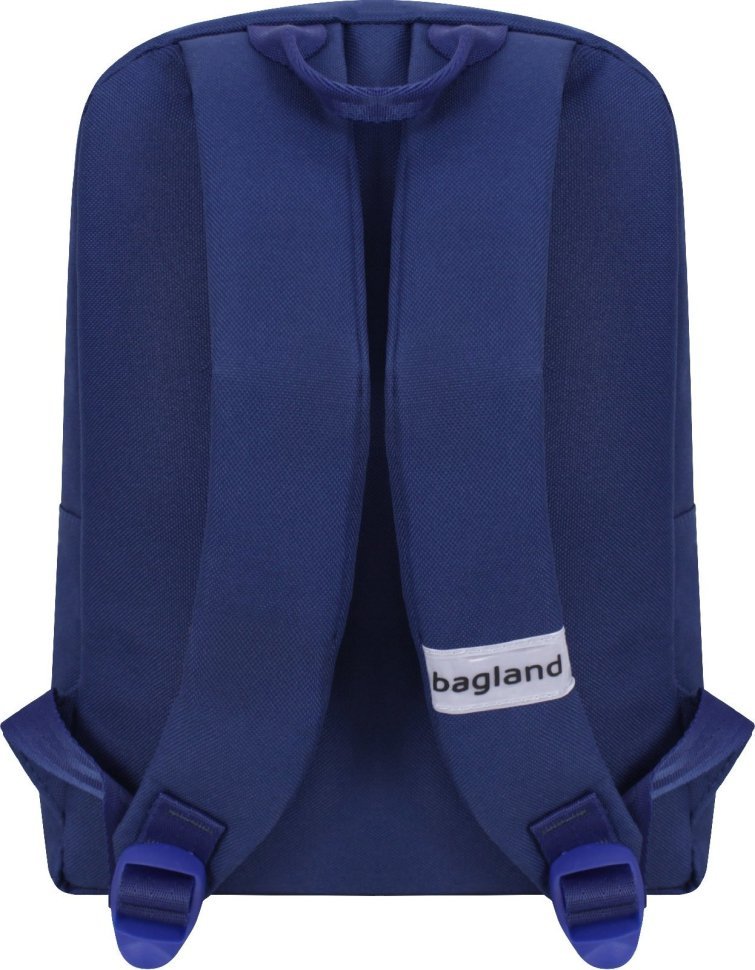 Удобный текстильный рюкзак для города в синем цвете с принтом Bagland (55574)