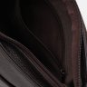 Оригінальна чоловіча сумка на плече коричневого кольору з фактурою під змію Keizer (21359) - 5