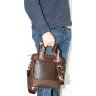 Мужская вертикальная сумка коричневого цвета VATTO (12015) - 2
