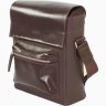 Чоловіча сумка коричневого кольору з гладкої шкіри VATTO (12115) - 1