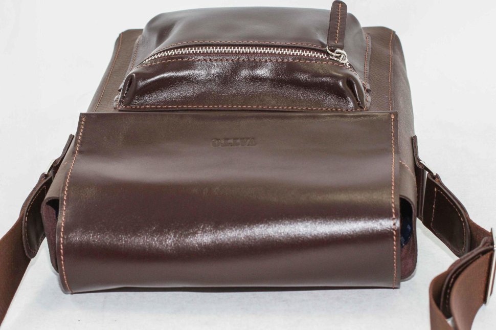 Чоловіча сумка коричневого кольору з гладкої шкіри VATTO (12115)