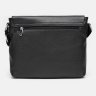 Середня чоловіча шкіряна сумка-месенджер в універсальному чорному кольорі Borsa Leather (56774) - 3