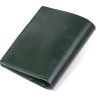 Стильний невеликий гаманець зеленого кольору з натуральної гладкої шкіри Shvigel (2416483) - 2