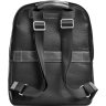 Удобный кожаный городской рюкзак черного цвета на два отсека Issa Hara (21151) - 3