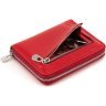 Червоний жіночий гаманець із натуральної шкіри на блискавці ST Leather 1767274 - 5