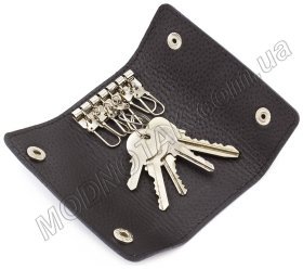 Синяя ключница из гладкой кожи ST Leather (16113)