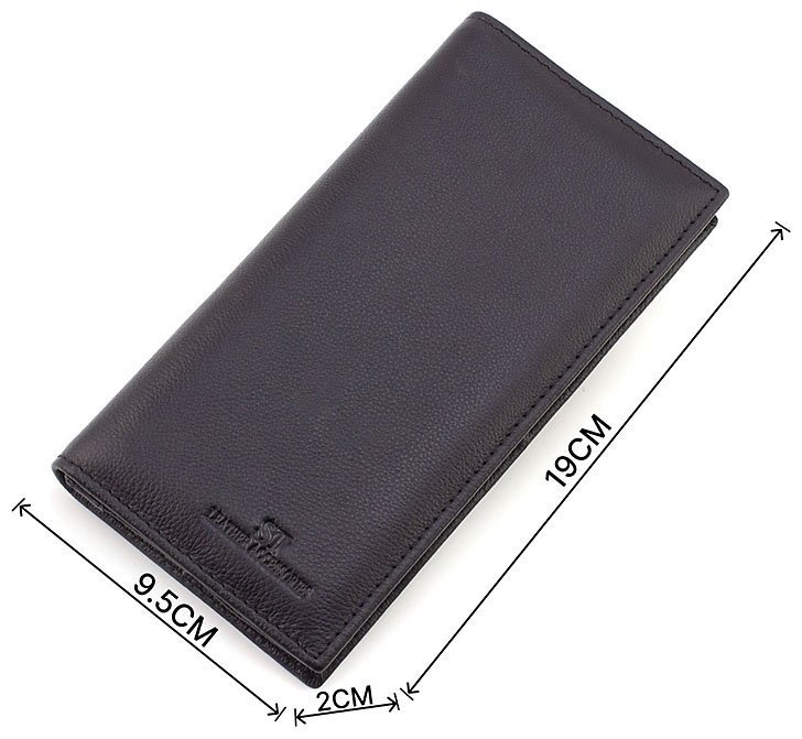 Черный купюрник из натуральной зернистой кожи на магнитах ST Leather 1767474 фото №3 Черный купюрник из натуральной зернистой кожи на магнитах ST Leather 1767474 modnotak фото №3