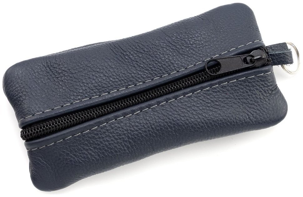 Велика шкіряна ключниця з двома відділеннями синього кольору Leather Collection 97774 фото №4 Велика шкіряна ключниця з двома відділеннями синього кольору Leather Collection 97774 modnotak фото №4