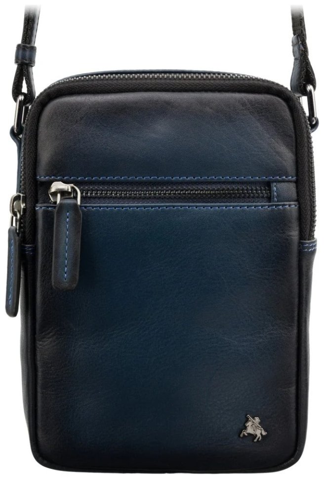 Компактная сумка через плечо из натуральной кожи Visconti AT 43 синего цвета 107974 фото №1 Компактная сумка через плечо из натуральной кожи Visconti AT 43 синего цвета 107974 modnotak фото №1