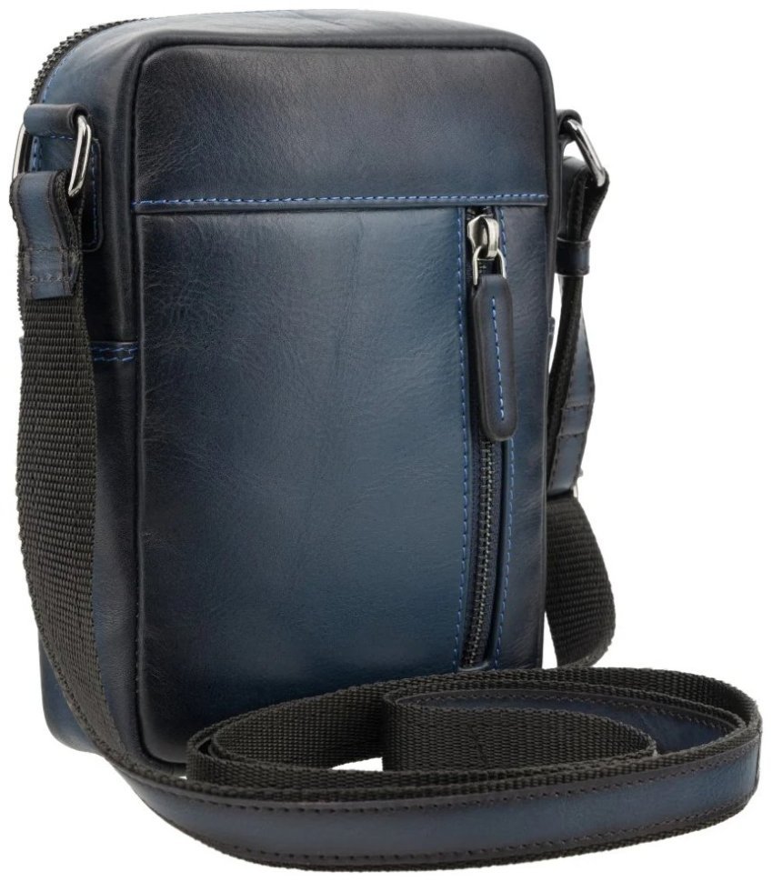 Компактная сумка через плечо из натуральной кожи Visconti AT 43 синего цвета 107974 фото №6 Компактная сумка через плечо из натуральной кожи Visconti AT 43 синего цвета 107974 modnotak фото №6
