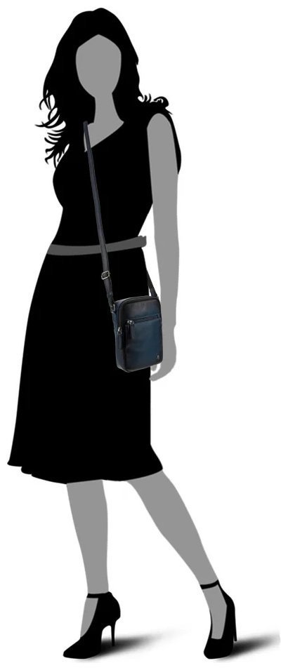 Компактная сумка через плечо из натуральной кожи Visconti AT 43 синего цвета 107974 фото №8 Компактная сумка через плечо из натуральной кожи Visconti AT 43 синего цвета 107974 modnotak фото №8