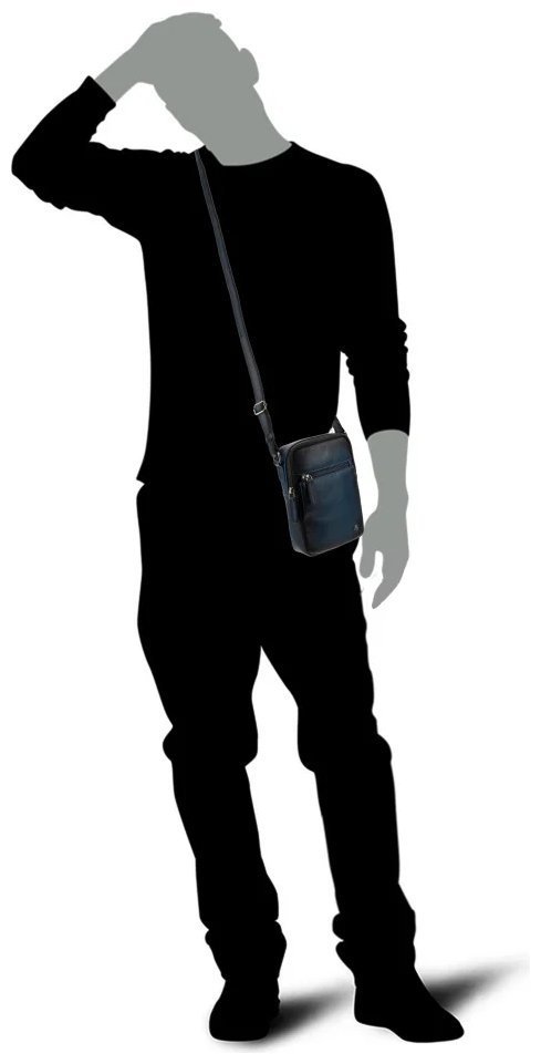 Компактная сумка через плечо из натуральной кожи Visconti AT 43 синего цвета 107974 фото №9 Компактная сумка через плечо из натуральной кожи Visconti AT 43 синего цвета 107974 modnotak фото №9