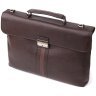 Деловая мужская сумка через плечо из натуральной кожи с отделением для ноутбука Tony Perotti коричневая 108374 modnotak фото - 1